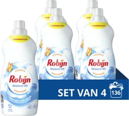 Robijn Klein & Krachtig Wasmiddel Stralend Wit 34 Wasbeurten - 4 x 1,19 liter - Voordeelverpakking — thumbnail 1