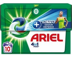 Ariel 4in1 Wasmiddel Pods Actieve Geurbestrijding 10 stuks