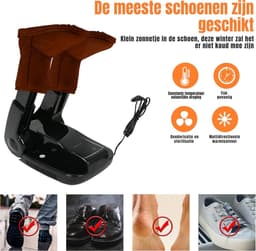 Thuys – Schoenverfrisser – Schoendroger – Ozone Functie – 30 x 19 x 10cm – Zwart — thumbnail 5
