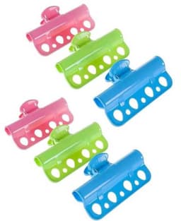 Wasknijpers - 6 stuks - Kledinghanger - Wasknijpers - Wasknijpers - Winddichte kledingrekklemmen - Stevig - Winddichte clips - Handdoekklemmen - Hangende/drogende wasknijpers - Kledingrek voor in een reisappartement - Multifunctioneel - Poreus - Draa — thumbnail 1