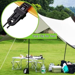 Tentzeilklemmen - Zeilclip voor Afdekzeil - Verpakking van 8 - vergrendelbare zeilklem - Tentclips - Zeildoekclips - Zeilklemmen voor Tentbevestiging - Tentzeilklemmen voor Tenten - Shade Cloth Plastic Clips - Afdekzeil Klemmen - Tarpaulin Clip — thumbnail 4