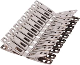 Liefdesklemmen - Wasknijpers van roestvrij staal - Wasknijpers - Quiltklemmen - Multifunctioneel - Clips met goede grip - Clips van roestvrij staal - Wasknijpers voor huishoudelijk gebruik - Voor kleding, sokken, voedselzegels, foto's - 60 stuks — thumbnail 1