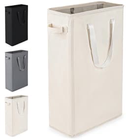 Opvouwbare wasmand met deksel - Slank design, 45 liter inhoud, handig voor elke ruimte — thumbnail 1