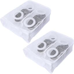 2 stuks schoenwaszakken - Alleen voor de wasmachine - Netstof schoenwaszak - Ophangbaar met rits - Geschikt voor het wassen van delicate kleding - Geschikt voor sportschoenen, ondergoed, sokken - Wit - 24.5 x 28 x 8 cm / 9,6 x 11 x 3,1 inch — thumbnail 1