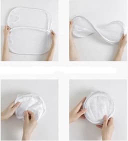 Without Lemon - Opvouwbare wasmand - Mesh - Opbergmand - Vuile Was - Wasgoed - Ruimtebesparend - 30x50cm - Wit — thumbnail 4