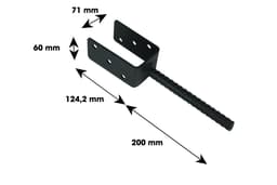 Instortanker Zwart voor 7 x 7 cm Palen U|anker | Per Stuk — thumbnail 2