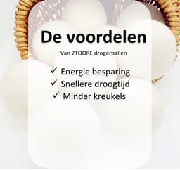 Drogerballen 6 Stuks - Herbruikbare Drogerballen - Wasdroger Ballen - Snellere Droog Tijd — thumbnail 5