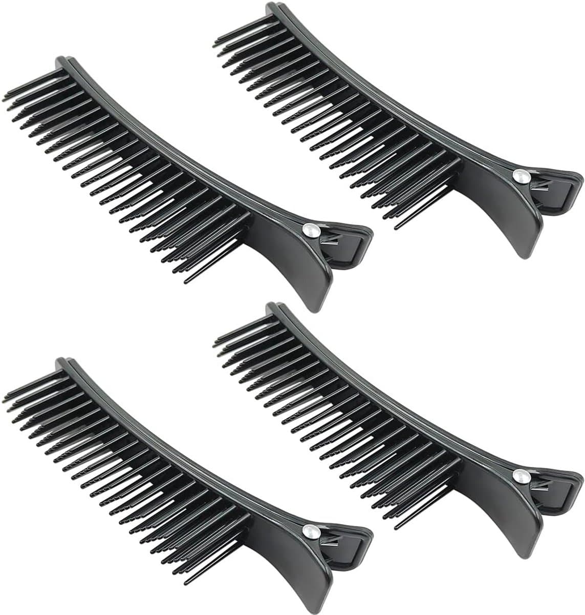 Haar Sectie Clips - Styling Klemmen - Haar Stylen - Antislip Grip - 4 Stuks - Zwart — afbeelding 1