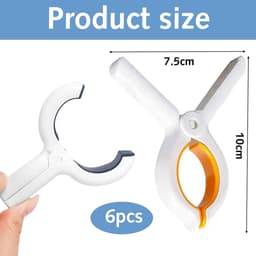 6 stuks antislip strandhanddoekclips - sterke handdoekpegs voor ligstoelen - strandstoelclips met koord voor zwembad en waslijn — thumbnail 4