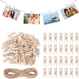 Set van 150 Mini Kledingknijpers van Hout 3.5 cm voor Foto's, Kaarten en Creatieve Projecten, Ideaal voor Foto Muur en Ambachten — thumbnail 1