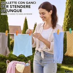 Kleurige Wasknijpers met Mand – 36 Stuks - Superlicht met Haken voor Kleding en Wasgoed — thumbnail 4