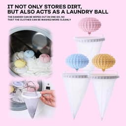 3 stuk - Wasmachine Lint Vanger - Mesh Net Haar Remover - Geschikt voor Huisdier Haar & Vilt Opruimen - Herbruikbare Was Accessoire — thumbnail 2