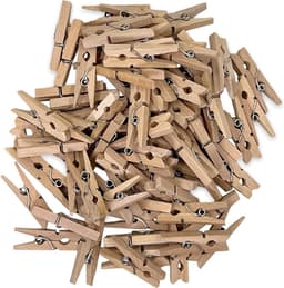 Houten mini wasknijpers XL set voor knutselen en decoratie (72 stuks) — thumbnail 1