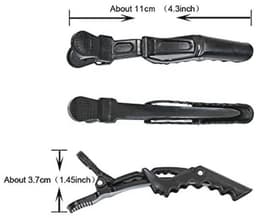 10 stks Krokodil HaarClips Sectioning haarspelden Antislip Grip En Brede Tanden Professionele Kappers Styling Clips Voor Thuisgebruik (Zwart) — thumbnail 2