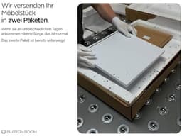 Wasmachinekast voor Badkamer of Keuken - Hoge Kast met Bovenbouw voor Wasmachine en Wasdroger - Wit en Eiken - 210 x 65 x 50/25 cm — thumbnail 5