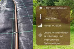100x Stalen Grondankers voor Tuinmat en Schutting - 150 mm — thumbnail 4