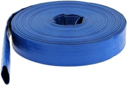 Platte Afvoerslang 38mm (1 1/2 Inch) Blauw - 25 Meter Flexibele Rubber Slang — thumbnail 1