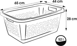 Wasmand 'Jost', breedte: 650 mm, Scandinavisch roze — thumbnail 4