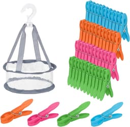 48x Stevige Waslijnpinnen Set - Antislip Kledingknijpers voor Buiten en Binnen — thumbnail 1
