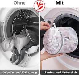 Drie waszakken van mesh voor de wasmachine kunnen worden gebruikt om bh's, ondergoed, sokken en delicate kledingstukken te wassen. — thumbnail 5