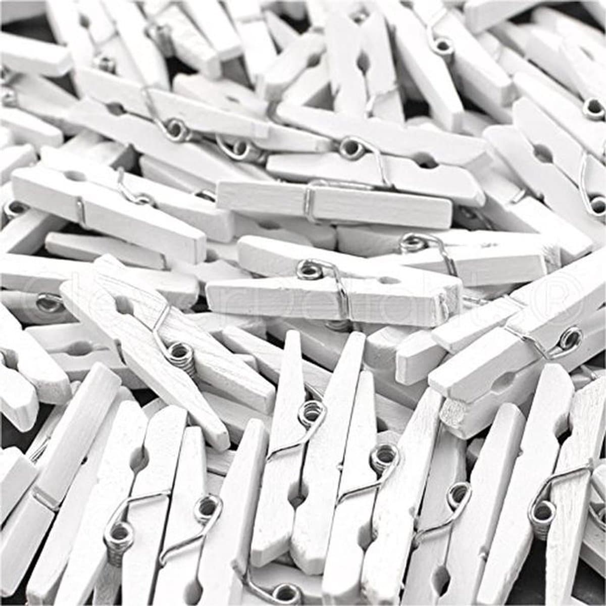 Mini Wasknijpers 50 Pack - 1 1/8" Houten Clips voor Craft en Scrapbooking — afbeelding 1