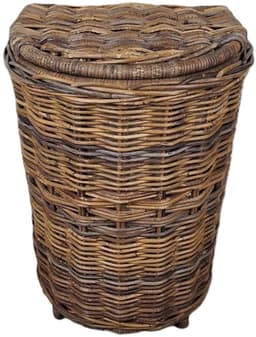 MigoStyling - Wasmand - Brown - Rotan - Halfrond - Hoogte 60 cm - Met Uitneembare Waszak — thumbnail 2