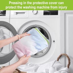 Kavel van 3 kleine linnentassen voor wasmachine 23 x 30 cm - wasnet voor wasmachine - wastas reizen - multifunctionele wasnet - wasnet groot - waszakken set - waszakjes voor delicate kleding. — thumbnail 3