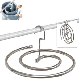 Spiraal droogrek voor kleding - Droogrek voor lakens - Ophangbaar droogrek voor kleding - Diameter 41,8 cm - Totale spiraallengte 2,2 m - Opvouwbaar - Geschikt voor het drogen van dekbedden, lakens en gordijnen - zilver — thumbnail 1
