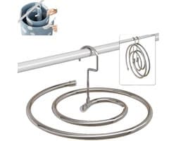 Spiraal droogrek voor kleding - Droogrek voor lakens - Ophangbaar droogrek voor kleding - Diameter 41,8 cm - Totale spiraallengte 2,2 m - Opvouwbaar - Geschikt voor het drogen van dekbedden, lakens en gordijnen - zilver — afbeelding 1