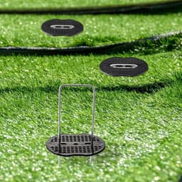 U-vorm grondpennen - Galvaniseerde grondankers - Voor tuinfolie en mulchdoek - 50 stuks - Zilver — thumbnail 3