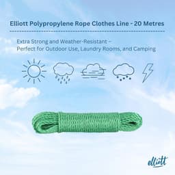 Polypropyleen Waslijn 20 Meter - Extra Sterk, Weer- en Roestbestendig voor Buiten en Camping — thumbnail 2