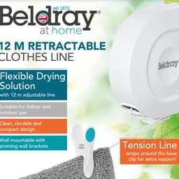 Beldray Uittrekbare Waslijn - 12 Meter - Wit — thumbnail 2