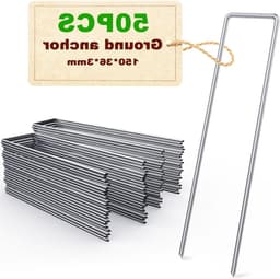 EGoods - 50 stuks stevige haringen voor camping en omheiningen - grondankers 3 mm x 3 mm — thumbnail 1