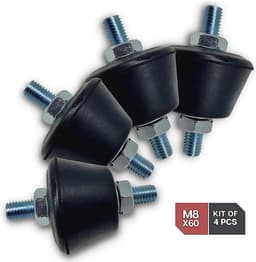 Silentblocks voor trillingsisolatie - 4 stuks rubberen houders voor machines, luchtcompressoren en motoren — thumbnail 2