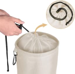 Grote Pennenbak met Lanyard en Karabijnhaak - Beige — thumbnail 4