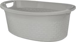 Ovale Wasmand Katoen Look 60 Liter - Stevige Wasmand met Handvatten — thumbnail 5