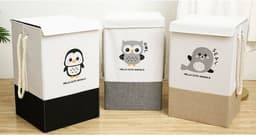 Reselectro - Wasmand - Wasmand Kinderkamer - Opbergmand kinderen - Opvouwbare Wasmand - Laundry Basket- Wasmand met Deksel - Opbergmand voor speelgoed - Speelgoedmand - 45L — thumbnail 2