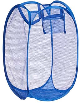 Kipit Wasmand flexibel/opvouwbaar - donkerblauw - kunststof - 33 x 33 x 58 cm - 60 liter — thumbnail 1