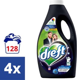 Dreft Vloeibaar Wasmiddel Zwart & Donker - 4 x 1.6 l (128 wasbeurten) — thumbnail 3