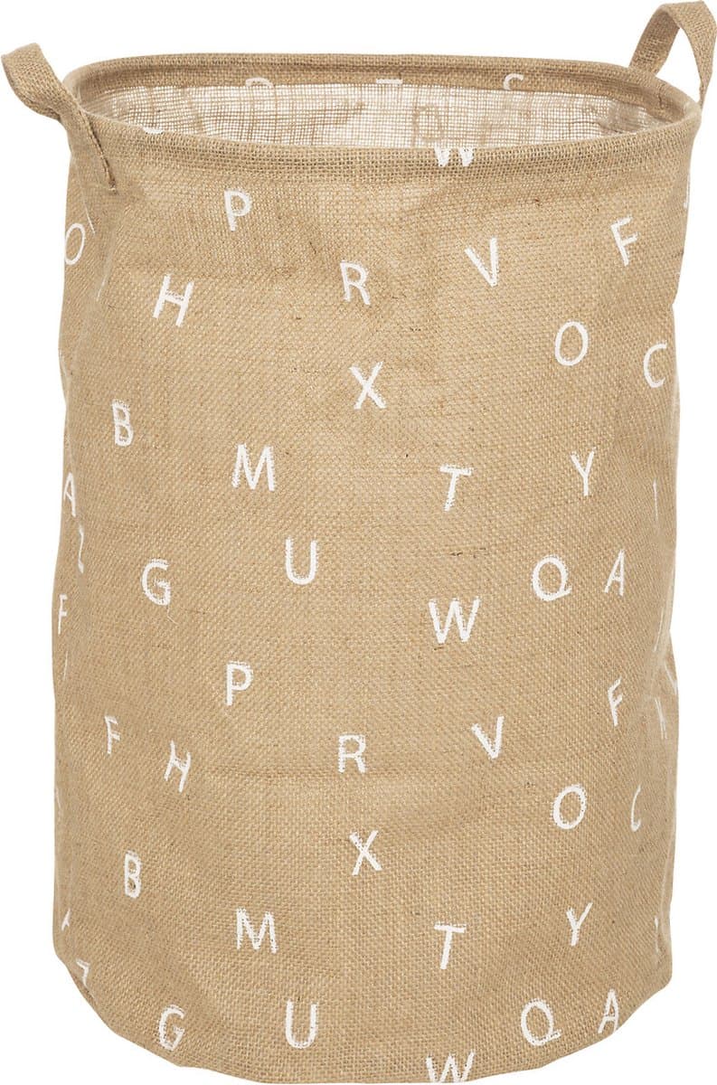 Atmosphera kids Wasmand ABC jute - opbergmand kinderen - speelgoedmand - mand - opvouwbaar - 35 X H49 cm — afbeelding 1