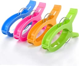 Doodadeals® - Grote Handdoekclips – Strandlaken Knijpers – Badlaken – Klemmen – Handdoekknijpers – Strandstoel – Multicolor – 4 stuks — thumbnail 1