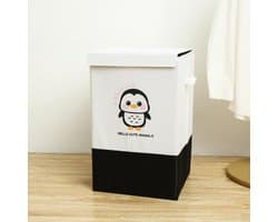 Reselectro - Wasmand - Wasmand Kinderkamer - Opbergmand kinderen - Opvouwbare Wasmand - Laundry Basket- Wasmand met Deksel - Opbergmand voor speelgoed - Speelgoedmand - 45L
