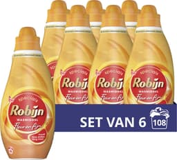 Robijn - Vloeibaar Wasmiddel -Fleur & Fijn - 6 flessen - 108 Wasbeurten - Voordeelverpakking — thumbnail 1