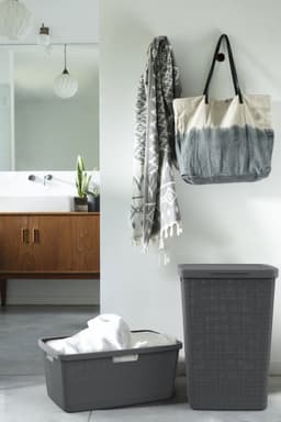 Curver Jute Wasmand - 46L - Donkergrijs — thumbnail 4
