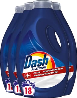 Dash Platinum - Vloeibaar Wasmiddel - met extra reinigingskracht - 4 x 18 Wasbeurten Voordeelverpakking — thumbnail 2