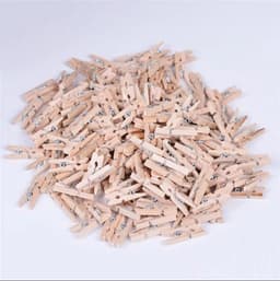 Mini Wasknijpers - Hout - 2,5 cm - 200 stuks — thumbnail 2
