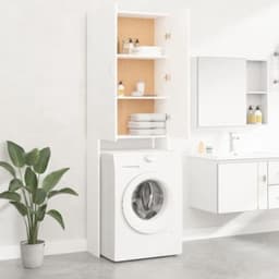 Wasmachine Ombouw - Wasmachine Meubel - Wasmachine Kast - Wit — thumbnail 4