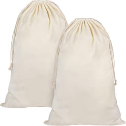 Waszakken 75 x 50 cm - 2 stuks - Reiswaszakken - Vuile kleding - Organizertas - Inklapbare tas - Trekkoord - Camping - Studentenslaapzaal - Sport - Huishoudelijke opslag — thumbnail 2