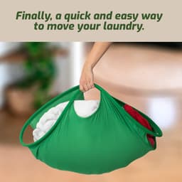 S - Opvouwbare wasmand - Opvouwbare wasmand - Draagbare wasmand - Wasmand - Wasmand - Voor het wassen en uit de droger halen van vuile was - Opvouwbare opbergruimte - bespaart ruimte - Groen — thumbnail 2