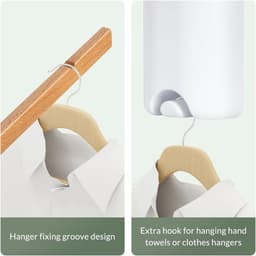 Unyqoos ® Stijlvolle Opvouwbare Wanddroger van Hout voor Binnen en Buiten Gebruik — thumbnail 5